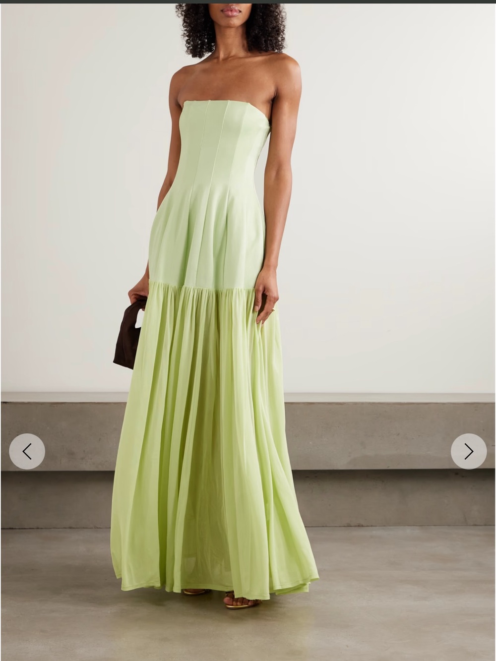 Simkhai Sandrine strapless Maxi Dress with Pleated Skirt - Picture 2 of 3